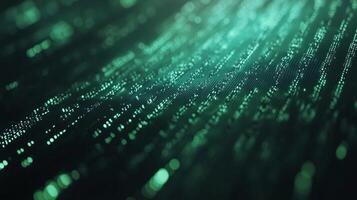 Abstract representation of data pathways. Luminescent green lines illuminate the network, implying modern technology and interconnection. photo