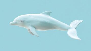 Elegant aquatic creature glides effortlessly through the clear blue water, its smooth body streamlined for speed and agility underwater. photo