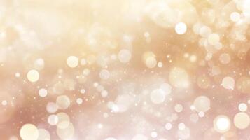 Dreamy bokeh lights create a magical, ethereal atmosphere with soft golden hues and sparkling stars. Perfect for dreamy or festive backgrounds. photo
