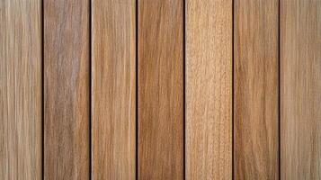 Wooden planks in different shades and textures create a warm and natural look. A pattern of parallel lines for rustic or modern projects. photo