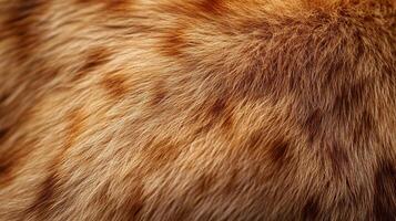 Close-up of reddish-brown animal fur, showing a soft, textured surface with varying shades of color, creating a warm and inviting visual. photo