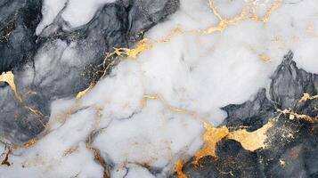 Abstract marble texture with gold accents, perfect for backgrounds, designs, and artistic projects. Elegant, sophisticated, and visually striking. photo