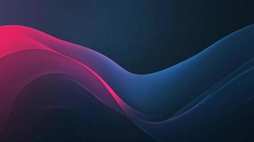 Abstract waves intertwine with shades of pink and blue, creating a smooth, layered background effect against a dark backdrop. photo