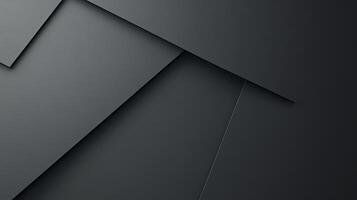 A dark, geometric abstract composed of overlapping planes, creating depth through shadow and light on matte surfaces in a modern style. photo