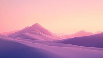 Abstract landscape of rolling hills with a warm pastel color palette. Serene and peaceful, creating a calming visual experience. photo
