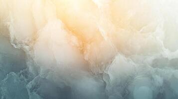 Abstract background featuring marble-like patterns with soft transitions of blues, whites and golden hues for serene and modern aesthetics. photo