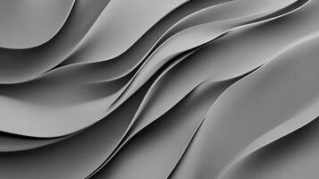 Abstract wave pattern in monochrome. Fluid forms interweave with delicate shadows, creating dynamic artful composition, and a visually unique texture. photo