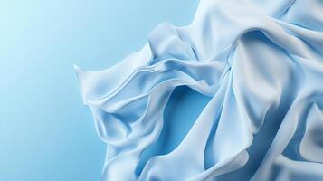 Abstract flowing cloth. Smooth fabric waves creating a dreamy, soft, and elegant visual. Ideal for calm, peaceful, and relaxing themes. photo
