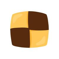 Top View of Square Cookies with Checkboard Traditional Butter Cookies Illustration vector