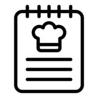 Flat Line Recipe Icon A Simple and Modern Culinary Illustration. vector