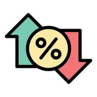 Exchange rate icon in flat line style representing currency conversion global trade and financial transactions ideal for banking and economic concepts. vector