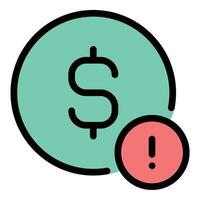 Credit limit icon in flat line style representing financial restrictions spending caps and account limits ideal for banking and budgeting concepts. vector