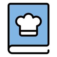 Flat Line Cookbook Icon A Simple and Modern Culinary Illustration. vector
