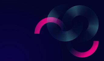 Abstract circles blue modern shapes with dark blue, pink half circle on background, the technology abstract dark blue lines dynamic curved geometric shapes. vector