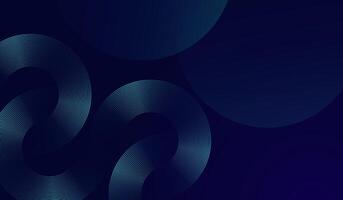 A blue smooth gradient curves and luminescent blue rings background with dark abstract visually dynamic tech-themed backdrop design, in , illustration vector