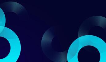 Abstract circles blue modern shapes on dark blue background, the technology abstract dark blue lines dynamic curved geometric shapes. vector