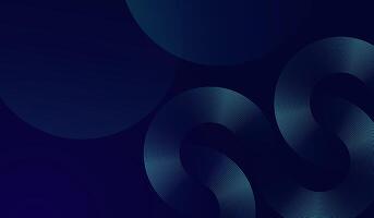 A blue smooth gradient curves and luminescent blue rings background with dark abstract visually dynamic tech-themed backdrop design. vector