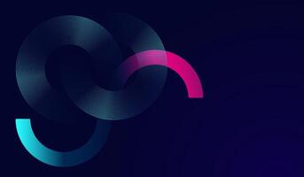 Abstract circles blue modern shapes with dark blue, pink half circle on background, the technology abstract dark blue lines dynamic curved . vector