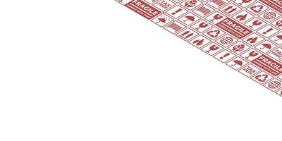 PACKAGING BOX LABEL FOR DELIVERY AND SHIPMENT BACKGROUND, FREE SPACE ON LEFT BOTTOM. vector