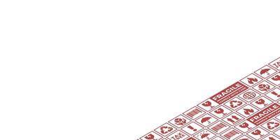 PACKAGING BOX LABEL FOR DELIVERY AND SHIPMENT BACKGROUND, FREE SPACE ON LEFT TOP vector