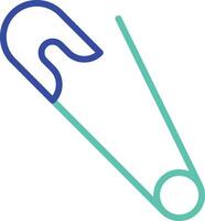 Pin outline dual color icon vector