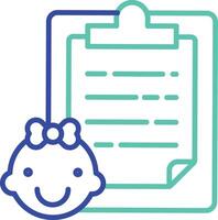 Report outline dual color icon vector