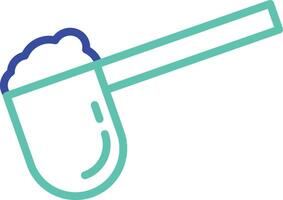 spoon outline dual color icon vector
