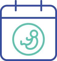 Appointments dates outline dual color icon vector