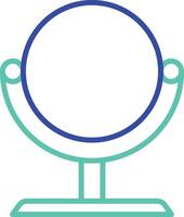 Mirror outline dual color icon vector