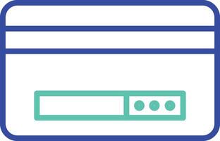 card chip ccv outline dual color icon vector
