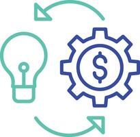 Idea Investment outline dual color icon vector