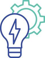 idea optimization outline dual color icon vector