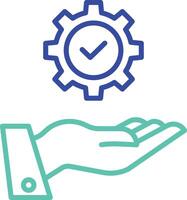 Application performance outline dual color icon vector