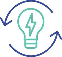 Idea Progression outline dual color icon vector