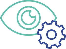 Optimization outline dual color icon vector