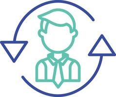 Business consultant outline dual color icon vector