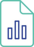Report page outline dual color icon vector