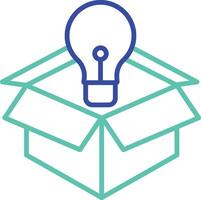 Product Idea outline dual color icon vector