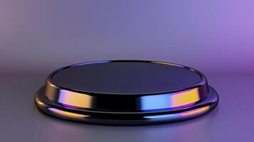 A black and shiny object on a table photo