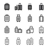 A set of luggage with a suitcase and a carry on bag vector