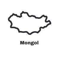 A map of Mongolia is shown in black and white vector