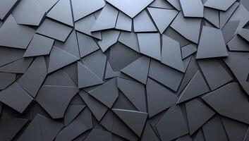 Abstract geometric pattern of dark gray fragmented shapes. photo