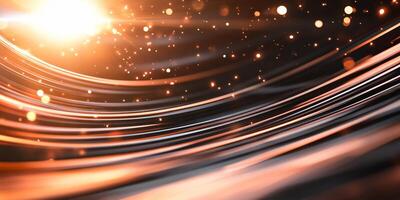 Abstract light trails with sparkling effects in a dynamic composition. photo