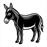 Simple line drawing of a mule vector