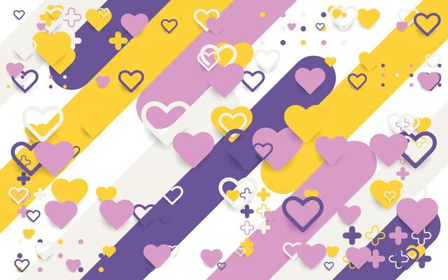 Colorful love pattern background