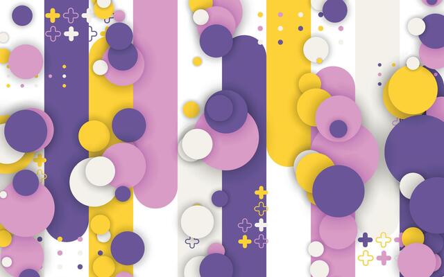 Circle pattern geometry background with trendy color