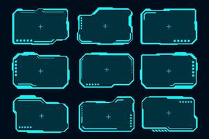 Technology futuristic set hi tech element. HUD interface sci-fi vector
