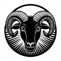 Sheep Head Minimalist vector