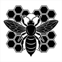 Honey Bee Silhouette Simple vector