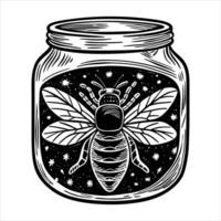 bee in a jar vector